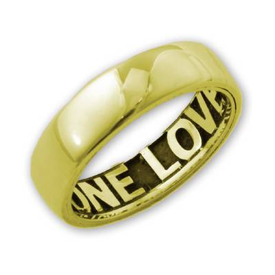 14k Gold Comfort Fit Inside Engraved Ring-1 product photo