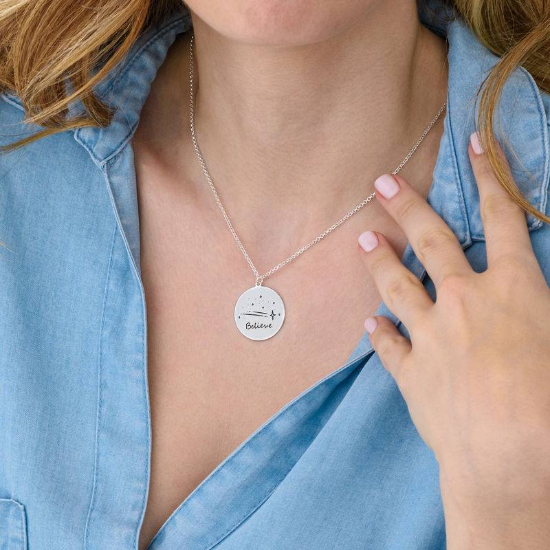 Inspirational Necklace In Silver-3 product photo