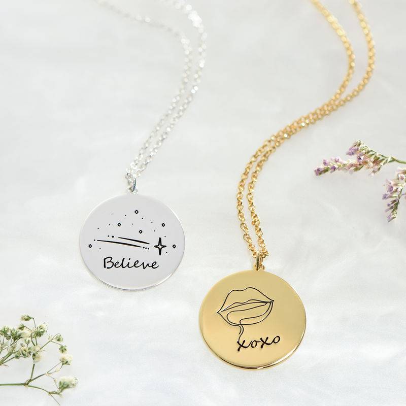 Inspirational Necklace In Silver-4 product photo