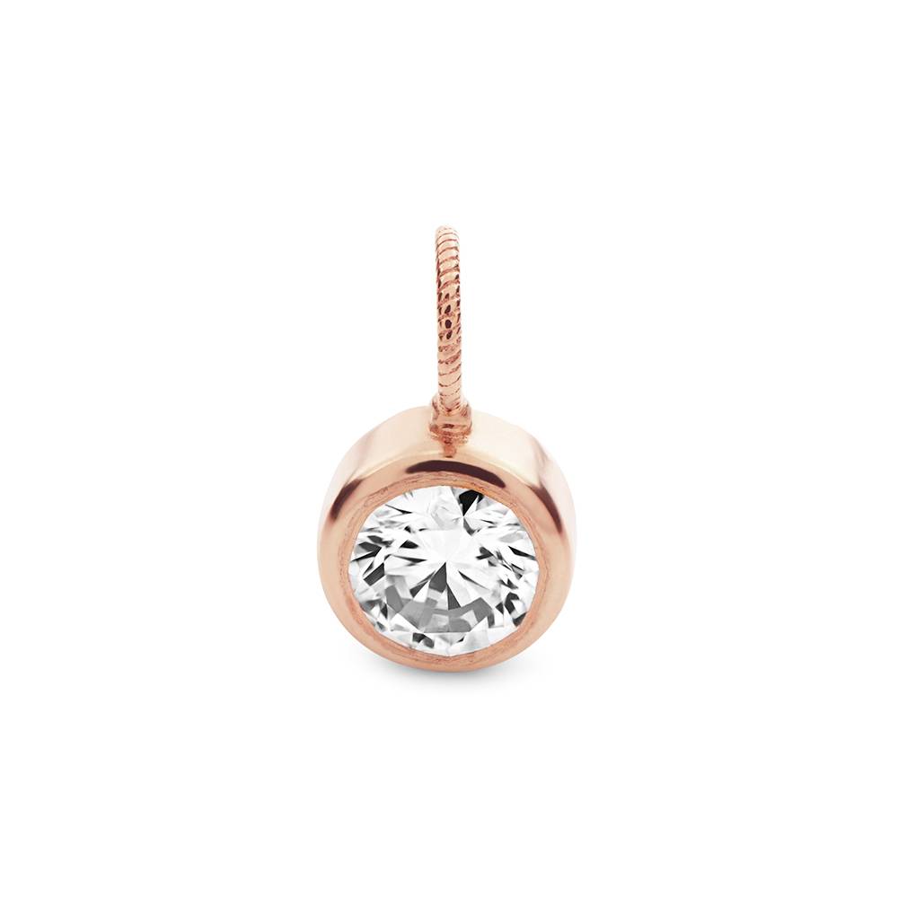 0.10CT Diamond Charm in 18K Rose Gold Plating-2 0.10CT Diamond Charm in 18K Rose Gold Plating-2 product photo