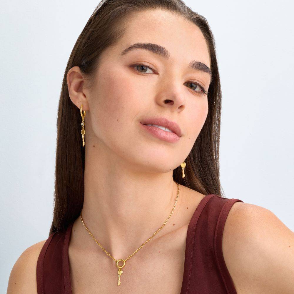 All Locked In Initial Necklace in Gold-5 All Locked In Initial Necklace in Gold-5 product photo