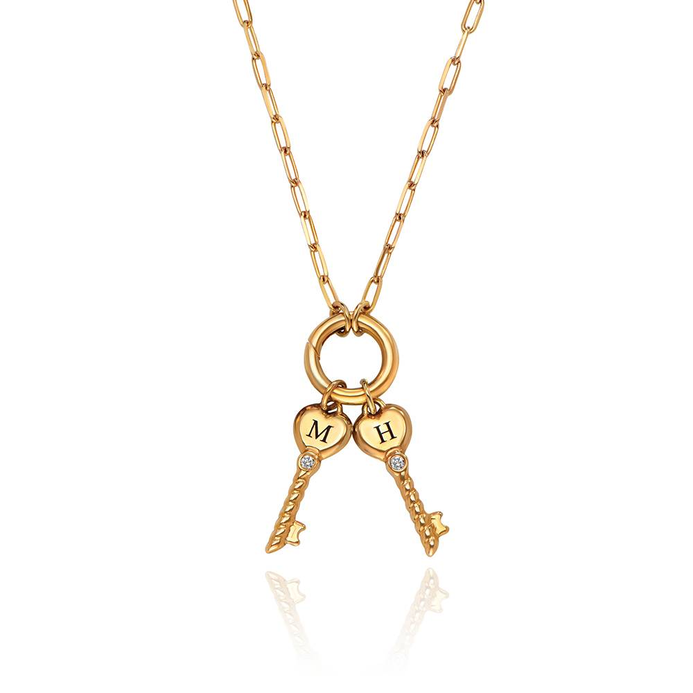 All Locked In Initial Necklace in Gold-4 All Locked In Initial Necklace in Gold-4 product photo