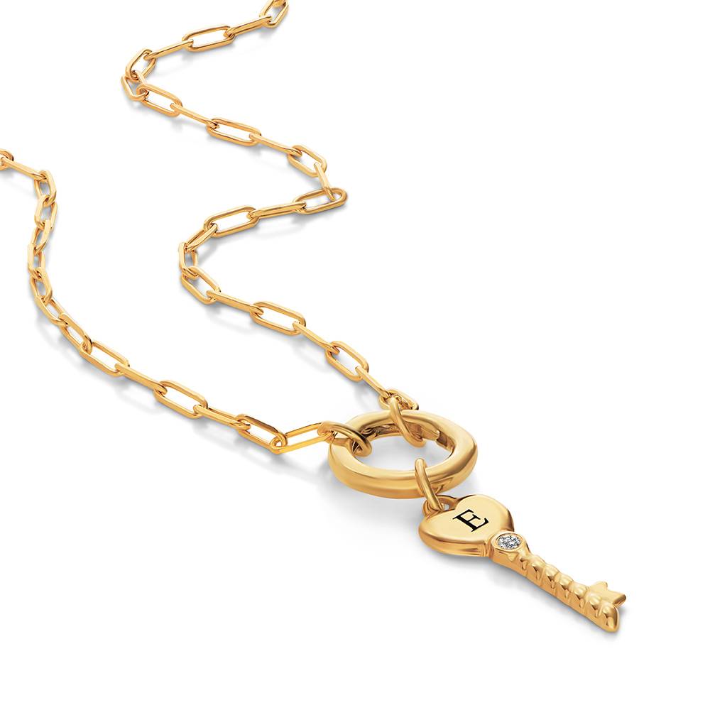 All Locked In Initial Necklace in Gold-2 All Locked In Initial Necklace in Gold-2 product photo
