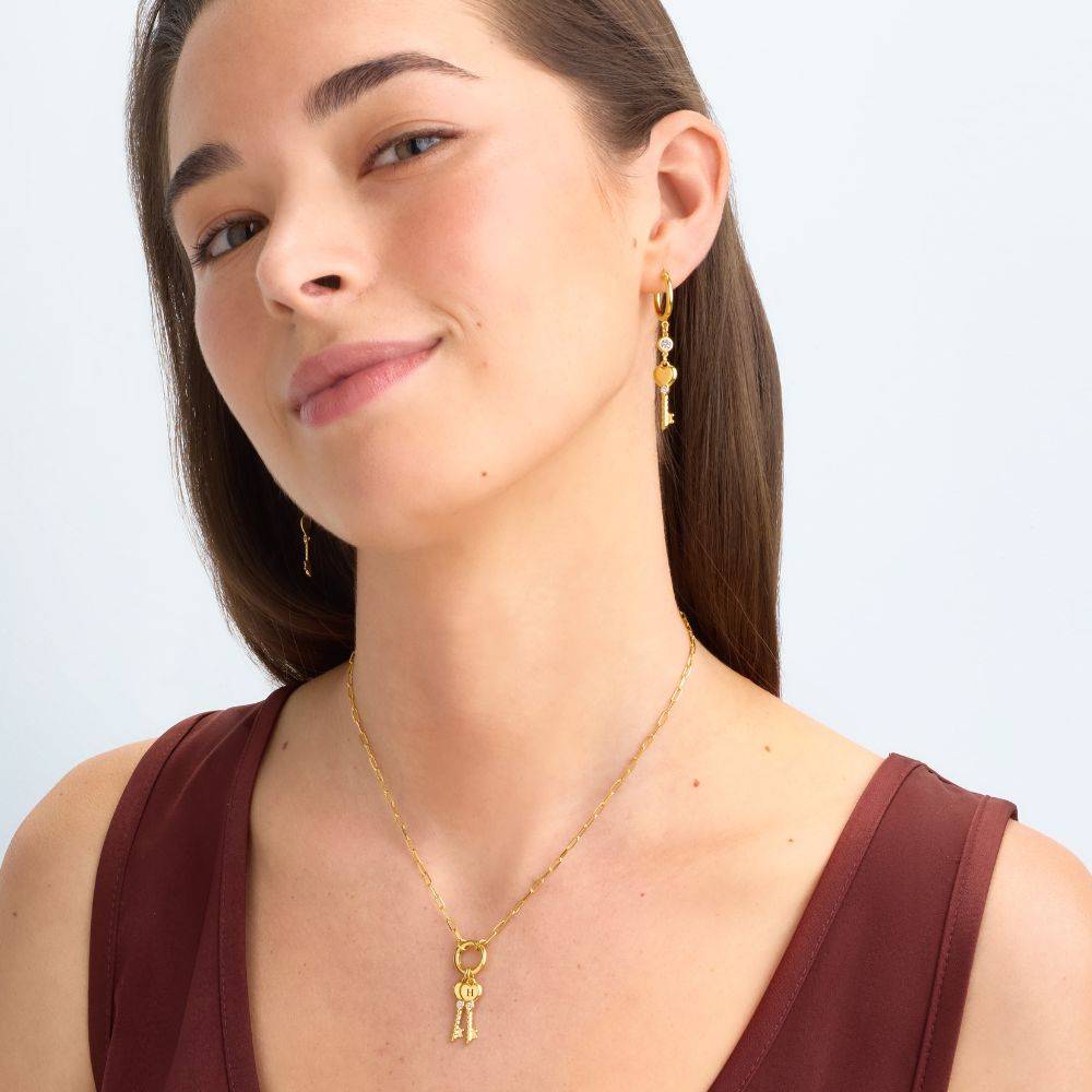 All Locked In Initial Necklace in Gold-3 All Locked In Initial Necklace in Gold-3 product photo