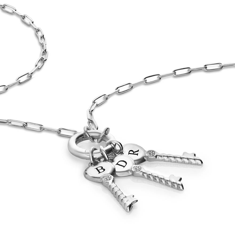 All Locked In Initial Necklace in Silver-2 All Locked In Initial Necklace in Silver-2 product photo