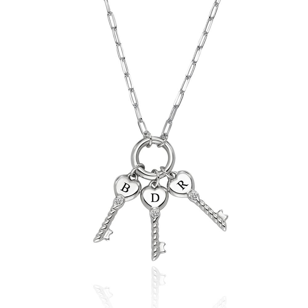 All Locked In Initial Necklace in Silver-3 All Locked In Initial Necklace in Silver-3 product photo