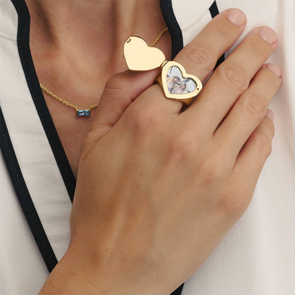 Always in My Heart Initial Ring in Gold Finish-1 product photo