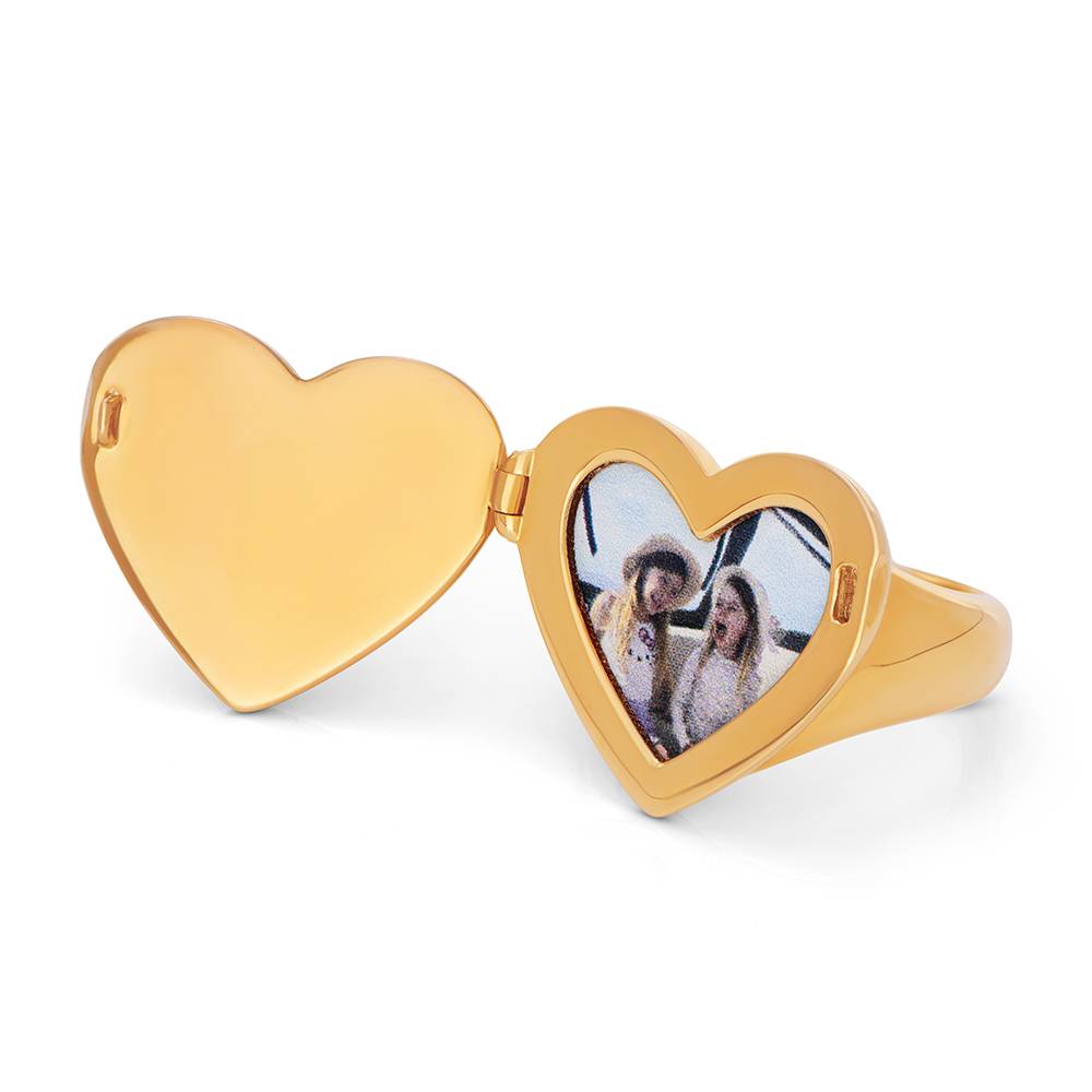 Always in My Heart Initial Ring in Gold Finish-3 product photo