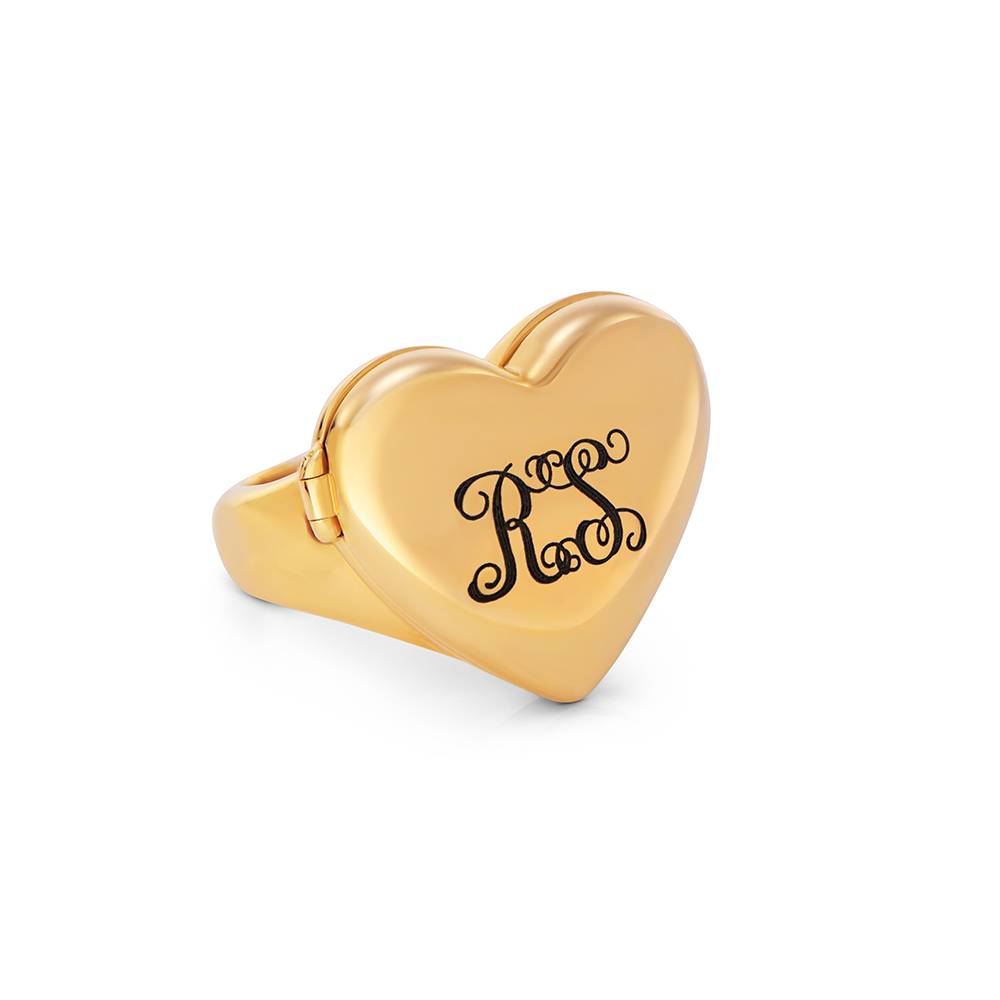 Always in My Heart Initial Ring in Gold Finish-1 product photo