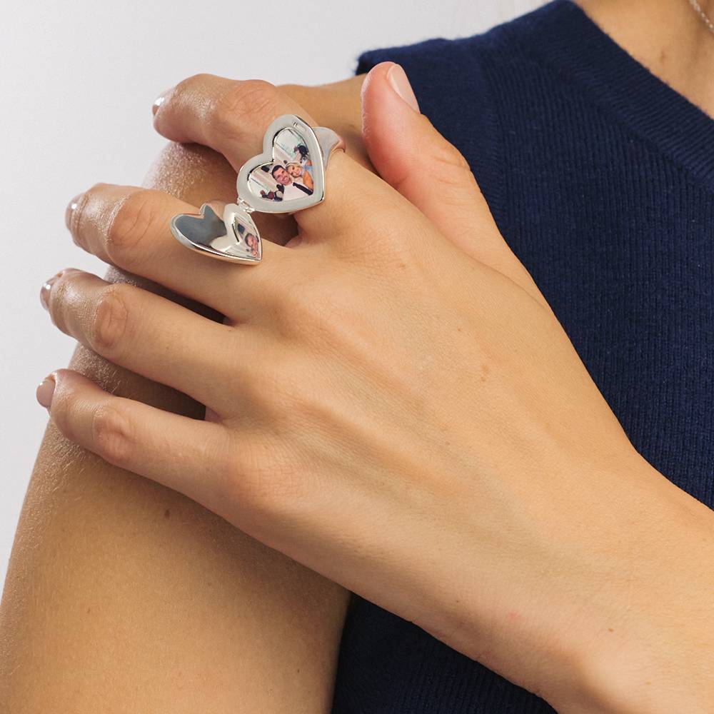 Always in My Heart monogram Ring in Silver Finish-2 product photo