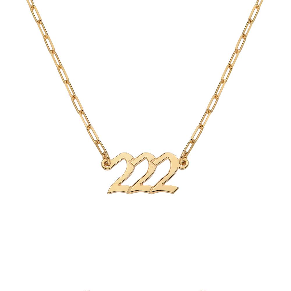 Angel Number Necklace in Gold Plating-1 product photo