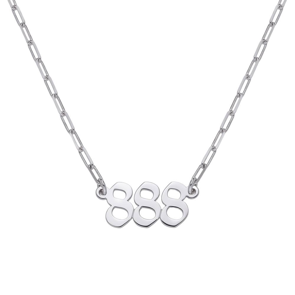 Angel Number Necklace in Silver-1 product photo