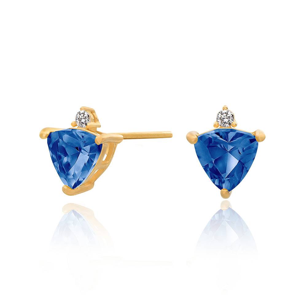 Aurora Birthstone Stud Earrings in 18K Gold Plating-1 Aurora Birthstone Stud Earrings in 18K Gold Plating-1 product photo