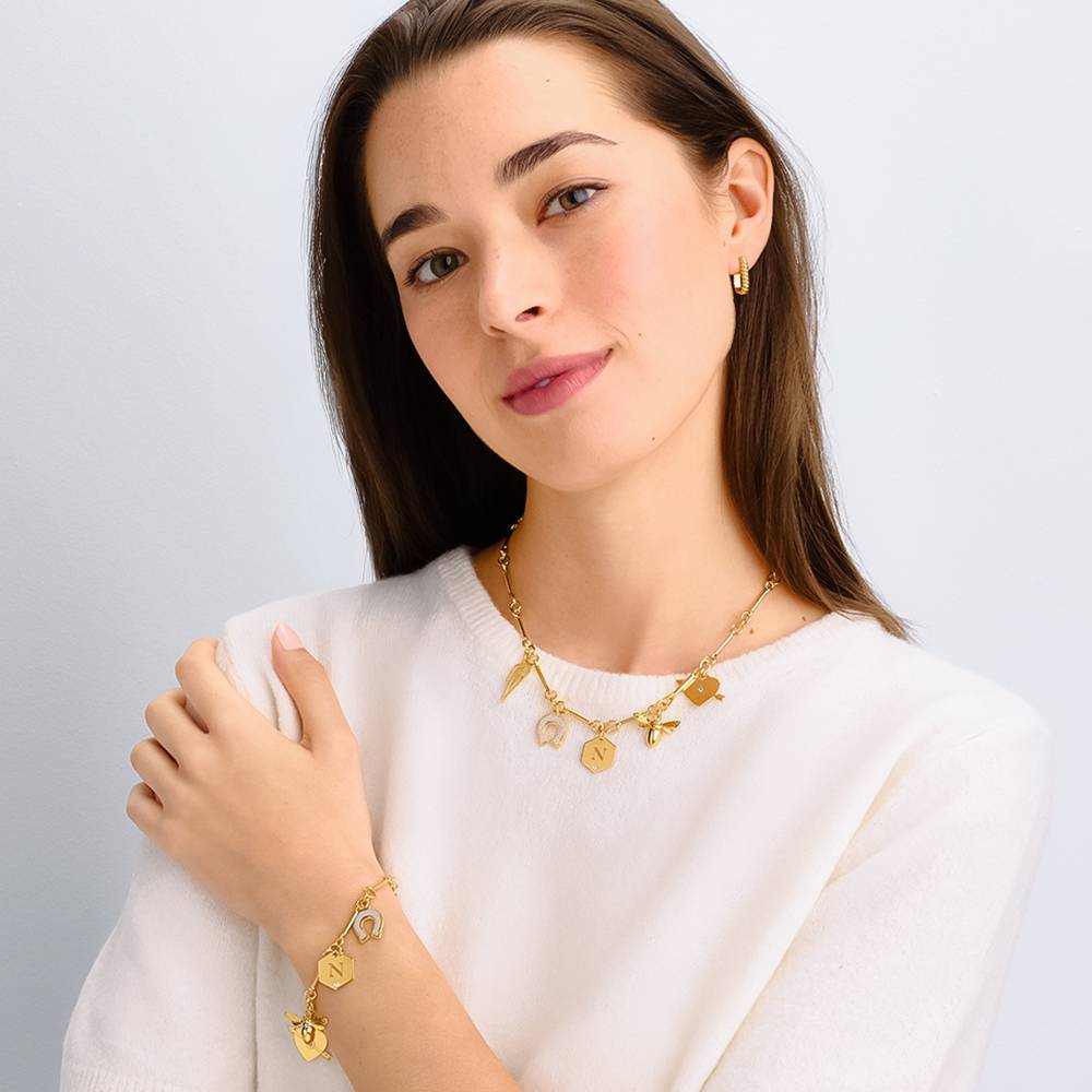 Be Lucky Charm Bracelet in Gold Finish-4 product photo