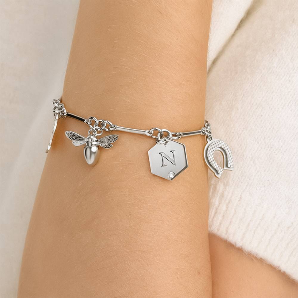 Be Lucky Charm Bracelet in Silver Finish-2 product photo