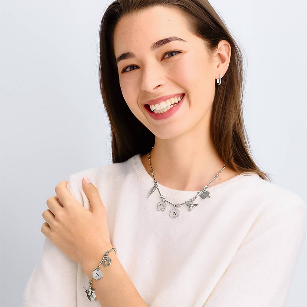 Be Lucky Charm Bracelet in Silver Finish-4 product photo