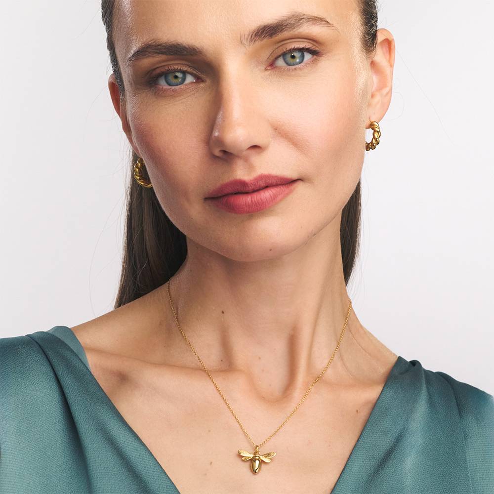 Bee Pendant Necklace in Gold Finish-4 product photo