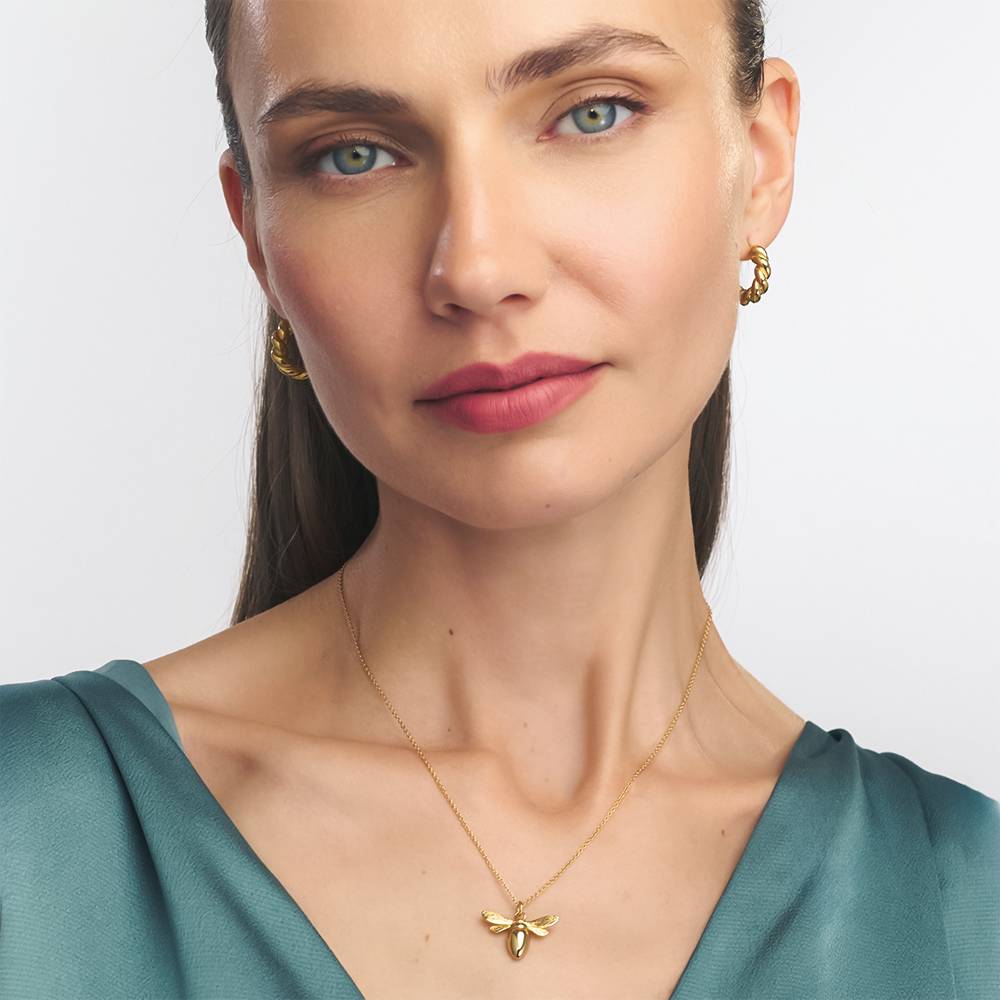 Bee Pendant Necklace in Gold Finish-4 product photo
