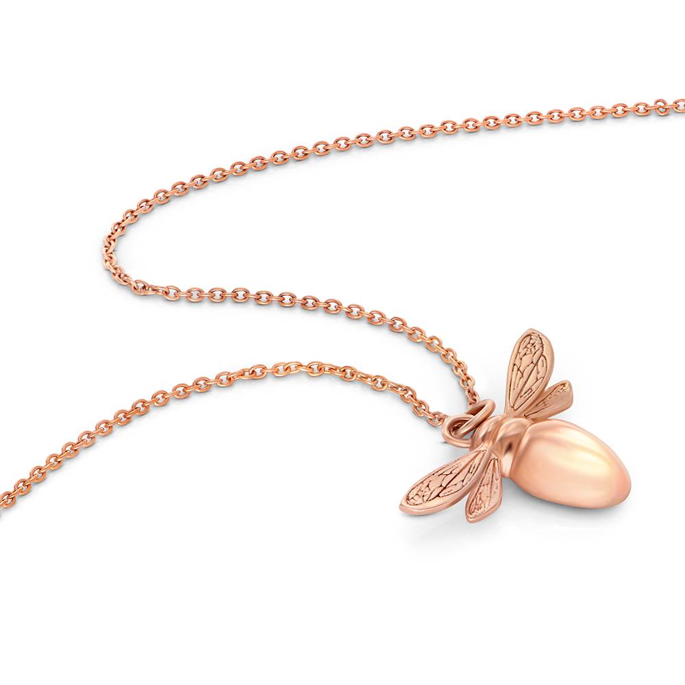 Bee Pendant Necklace in Rose Gold Finish-2 Bee Pendant Necklace in Rose Gold Finish-2 product photo