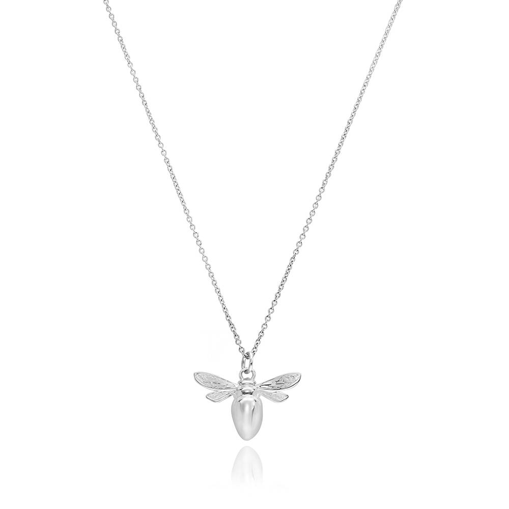 Bee Pendant Necklace in Silver Finish-1 product photo