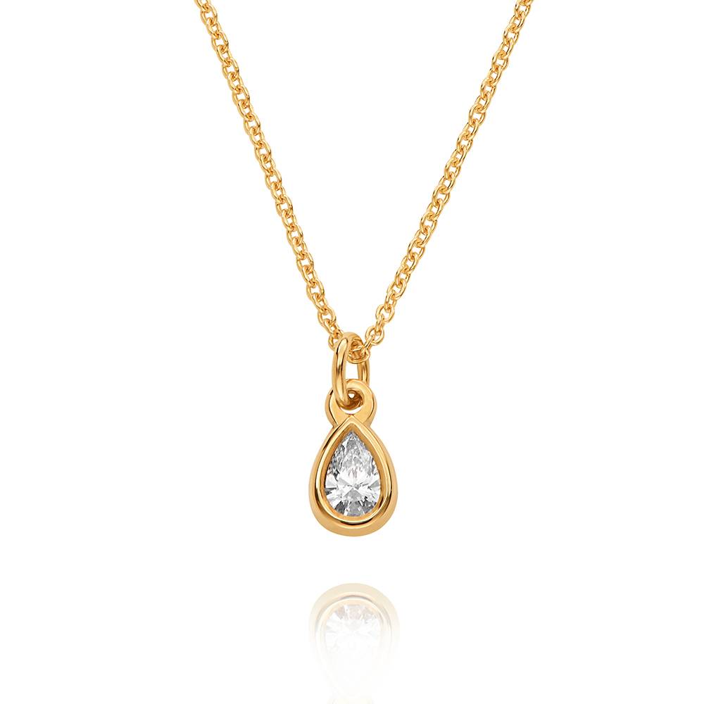 Bianca Teardrop Necklace with 0.20CT Diamond in 18K Gold Vermeil-1 product photo