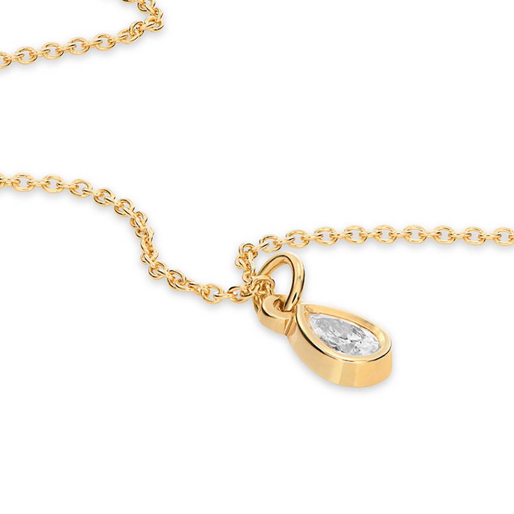 Bianca Teardrop Necklace with 0.20CT Diamond in 18K Gold Vermeil-2 product photo