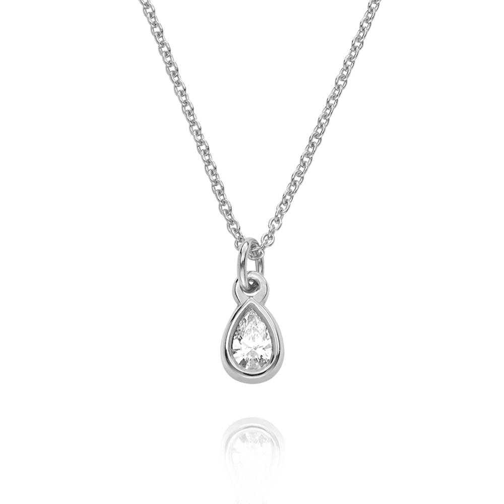 Bianca Teardrop Necklace with 0.20CT Diamond in Sterling Silver-4 Bianca Teardrop Necklace with 0.20CT Diamond in Sterling Silver-4 product photo