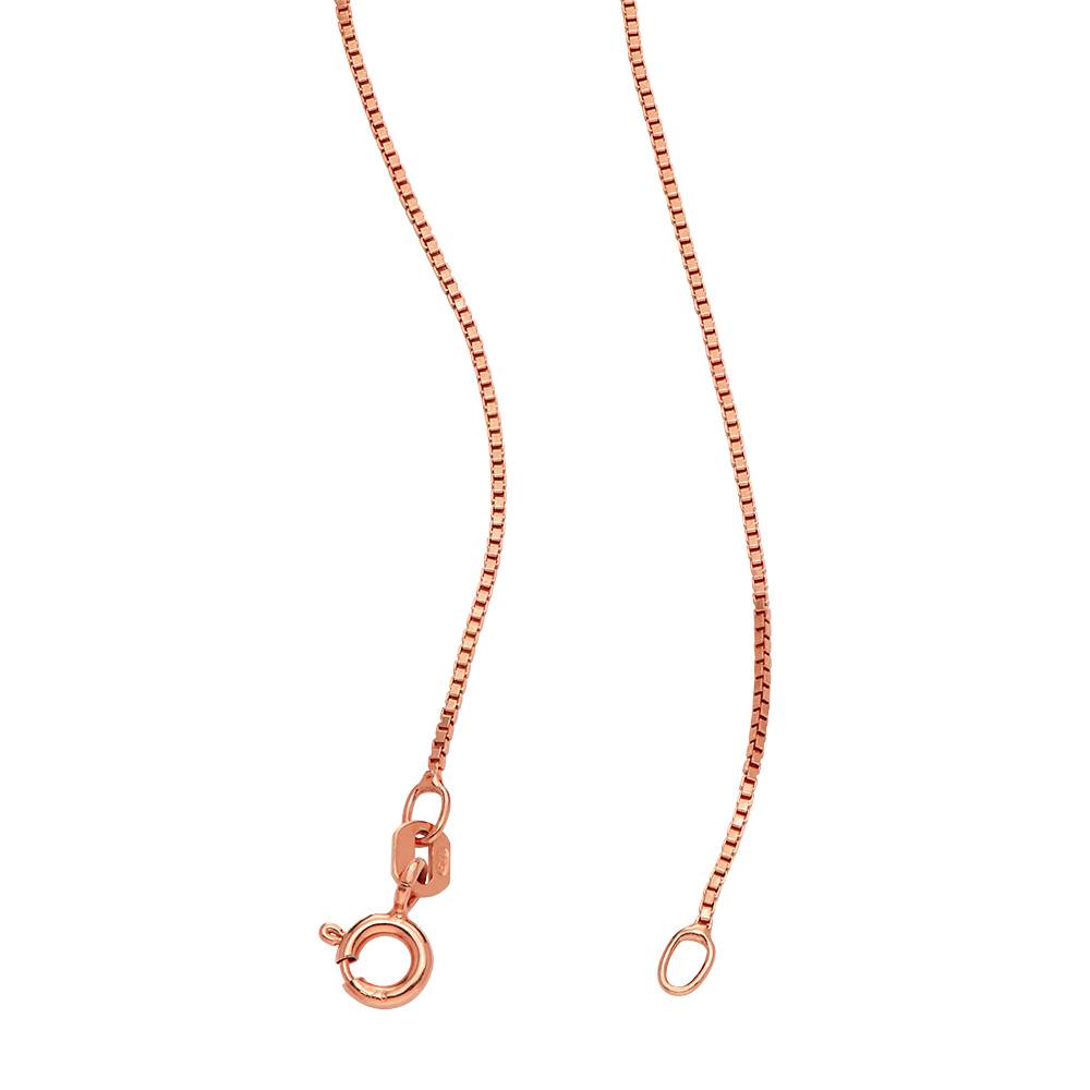 Russian Ring Necklace with 2 Rings and Birthstones in 18K Rose Gold Plating-2 Russian Ring Necklace with 2 Rings and Birthstones in 18K Rose Gold Plating-2 product photo