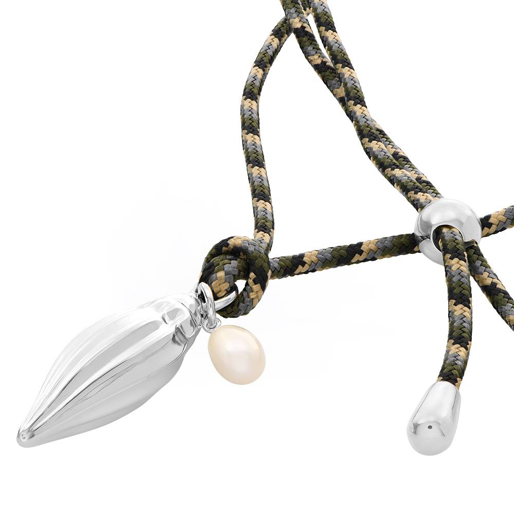 By The Shore Shell Cord Necklace in Silver-5 product photo