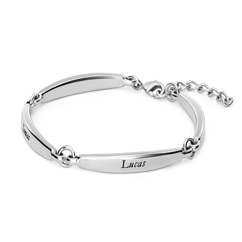 Chapters Engraved Bar Bracelet in Silver-4 product photo
