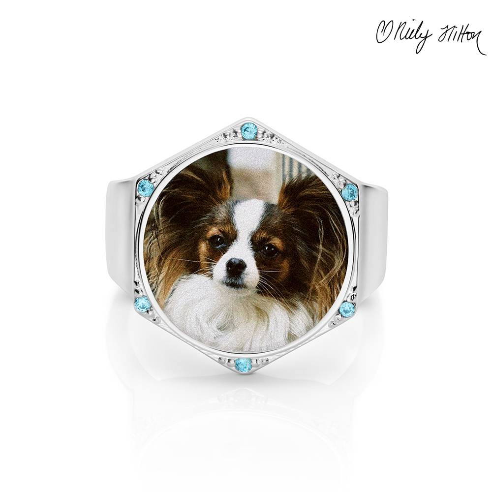 Coco Hexagon Ring in Silver Finish-2 Coco Hexagon Ring in Silver Finish-2 product photo