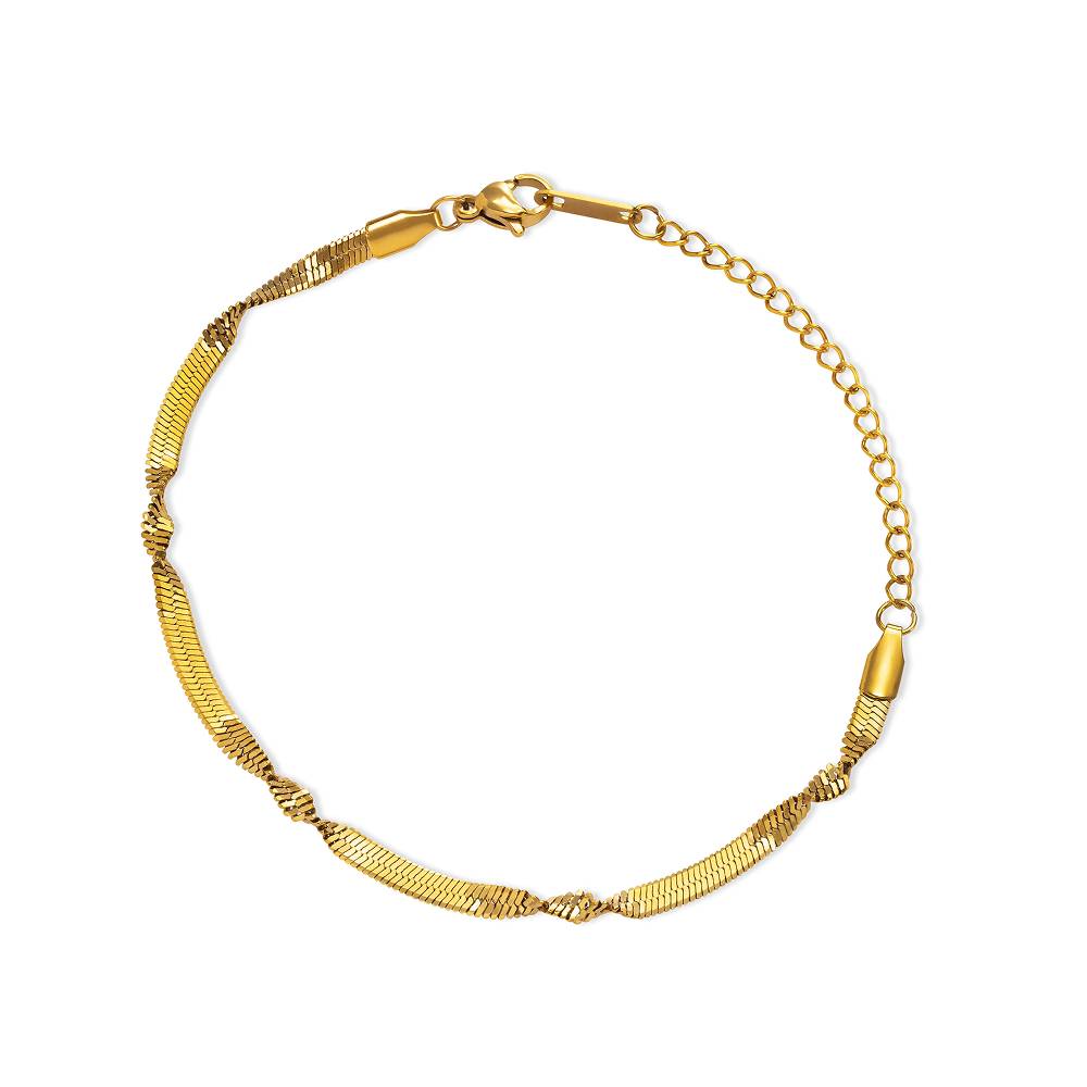 Effortless Twist Snake Chain Bracelet in Gold Plating-1 product photo