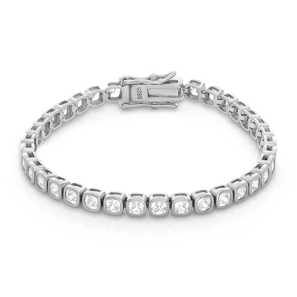 Endless Grace Tennis Bracelet in Silver with Cushion Cubic Zirconia