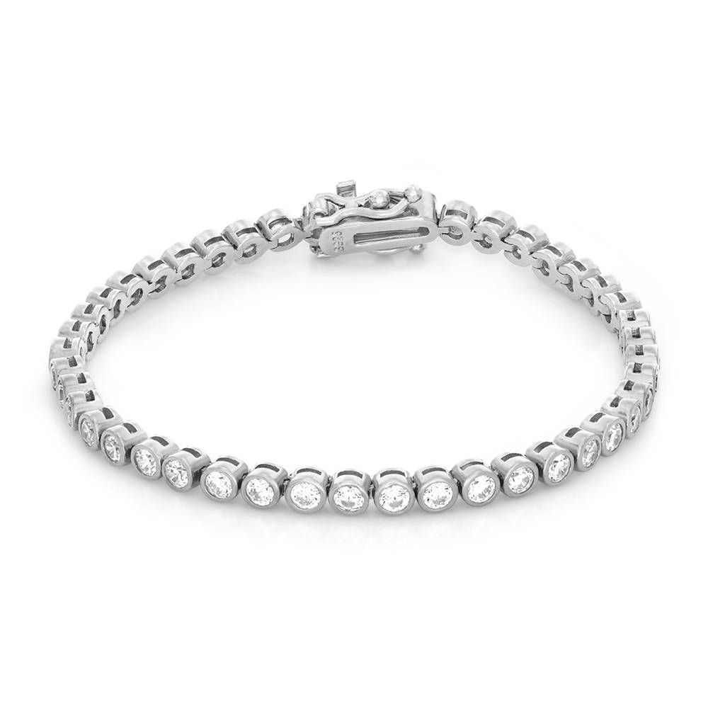 Endless Grace Tennis Bracelet in Silver with Round Cubic Zirconia