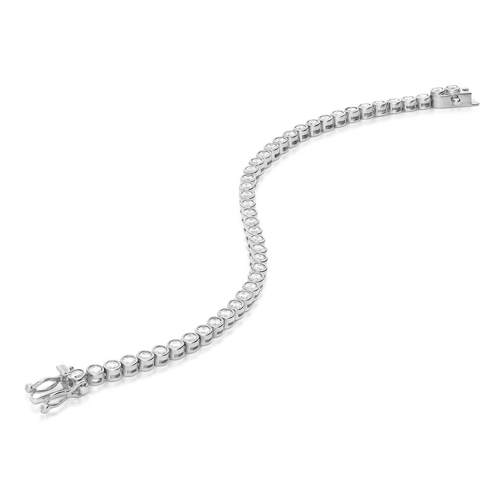 Endless Grace Tennis Bracelet in Silver with Round Cubic Zirconia-1 Endless Grace Tennis Bracelet in Silver with Round Cubic Zirconia-1 product photo