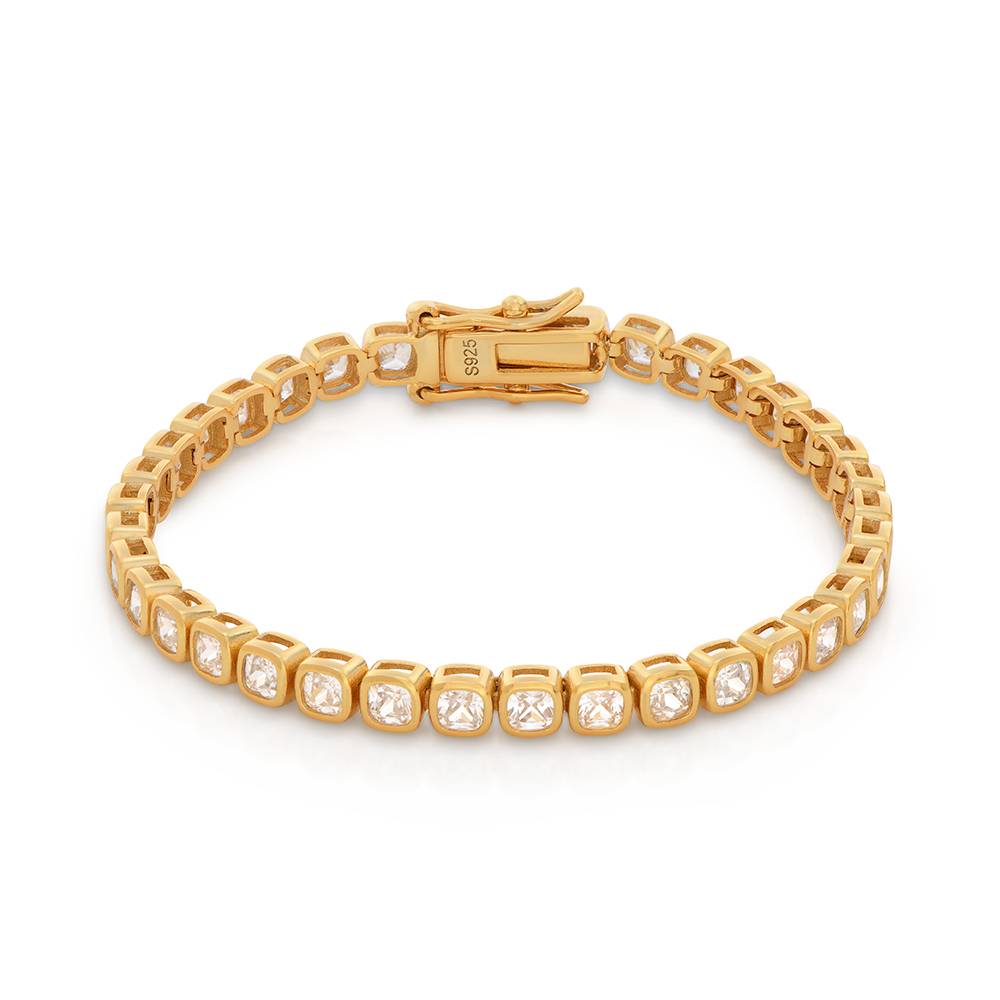 Endless Grace Tennis Bracelet in Gold Vermeil with Cushion Cubic Zirconia