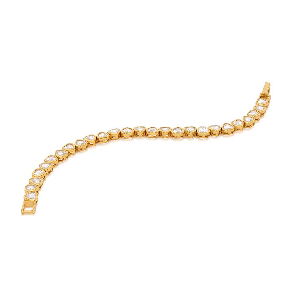 Endless Grace Tennis Bracelet in Vermeil with Heart Cubic Zirconia-1 Endless Grace Tennis Bracelet in Vermeil with Heart Cubic Zirconia-1 product photo