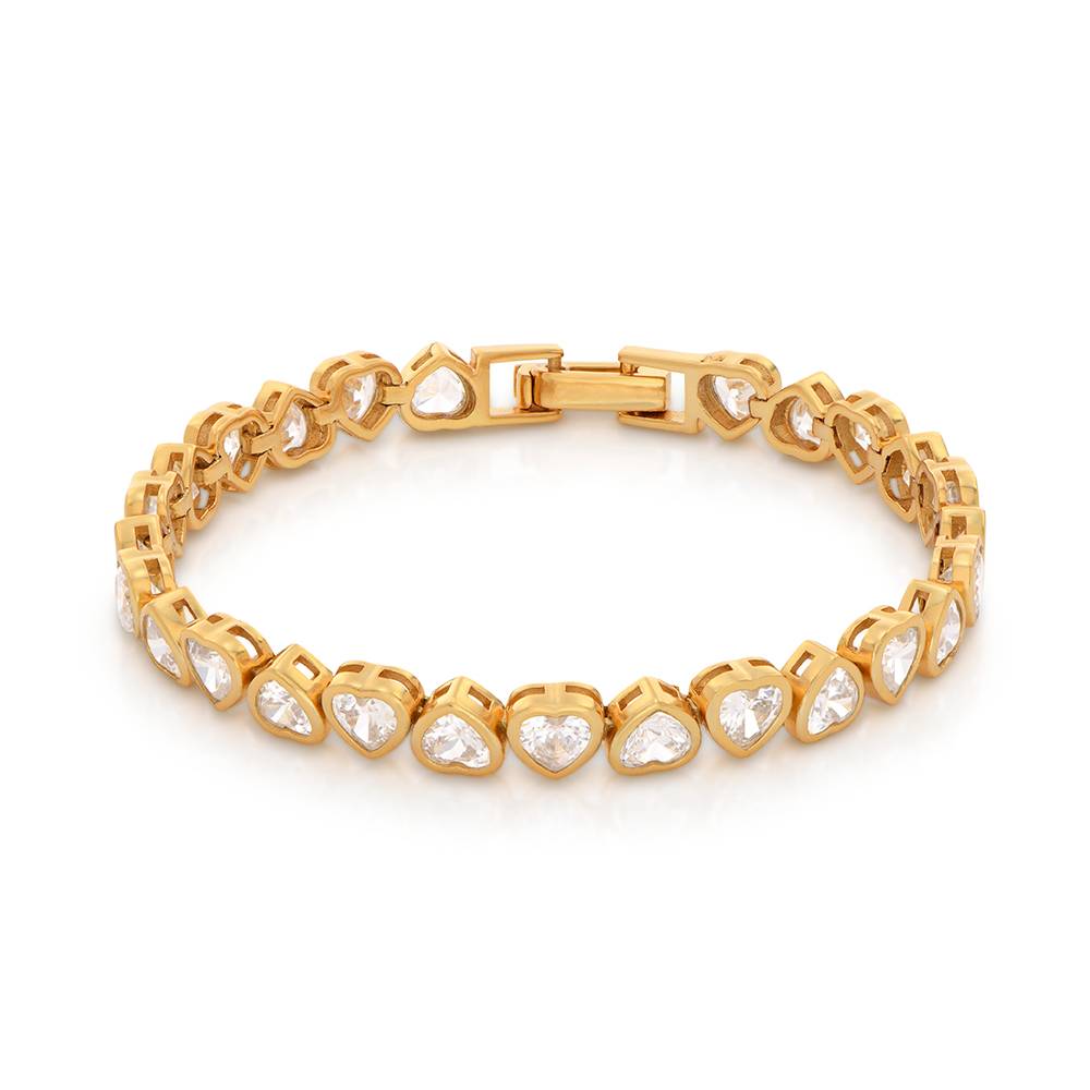 Endless Grace Tennis Bracelet in Vermeil with Heart Cubic Zirconia-2 Endless Grace Tennis Bracelet in Vermeil with Heart Cubic Zirconia-2 product photo