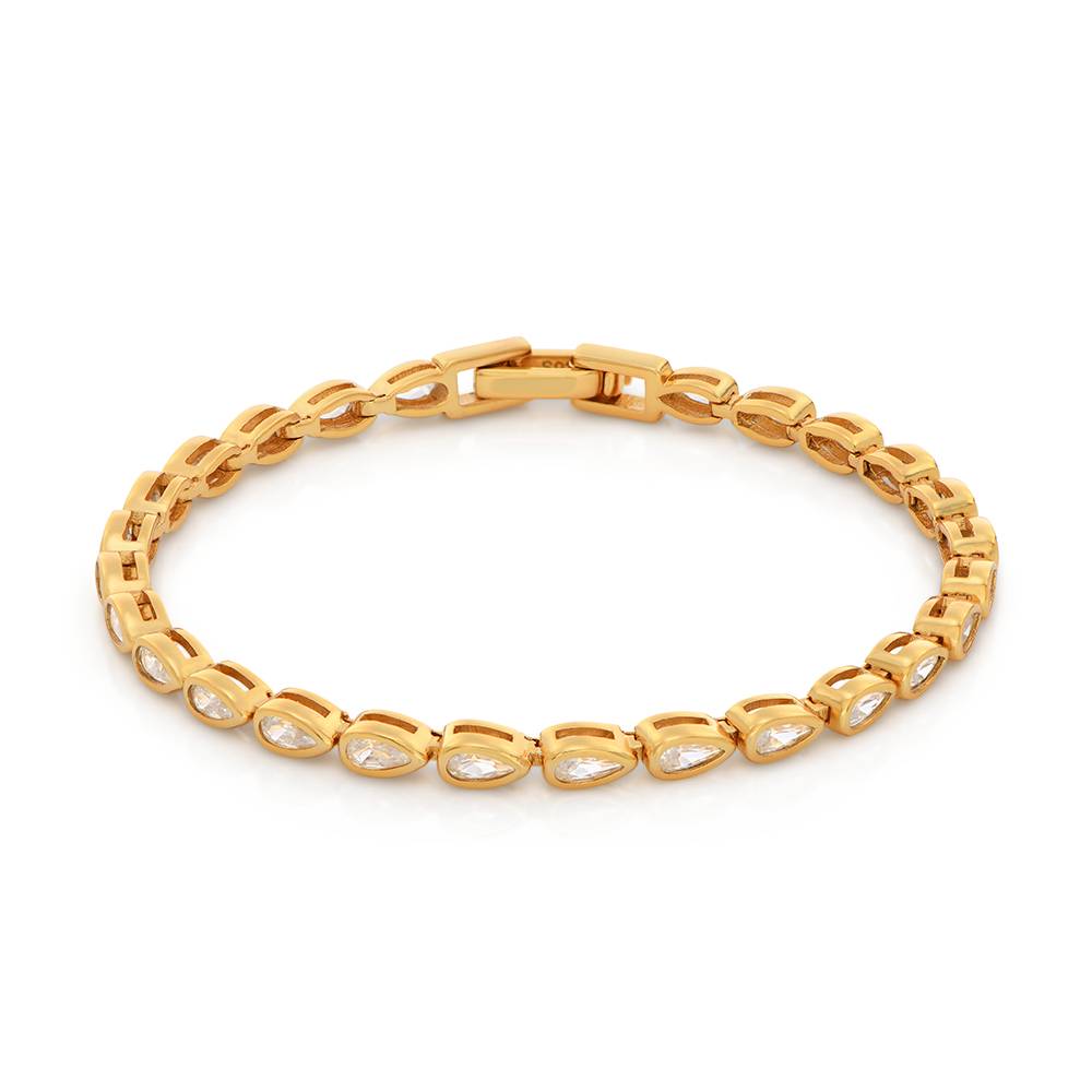 Endless Grace Tennis Bracelet in Gold Vermeil with Pear Cubic Zirconia