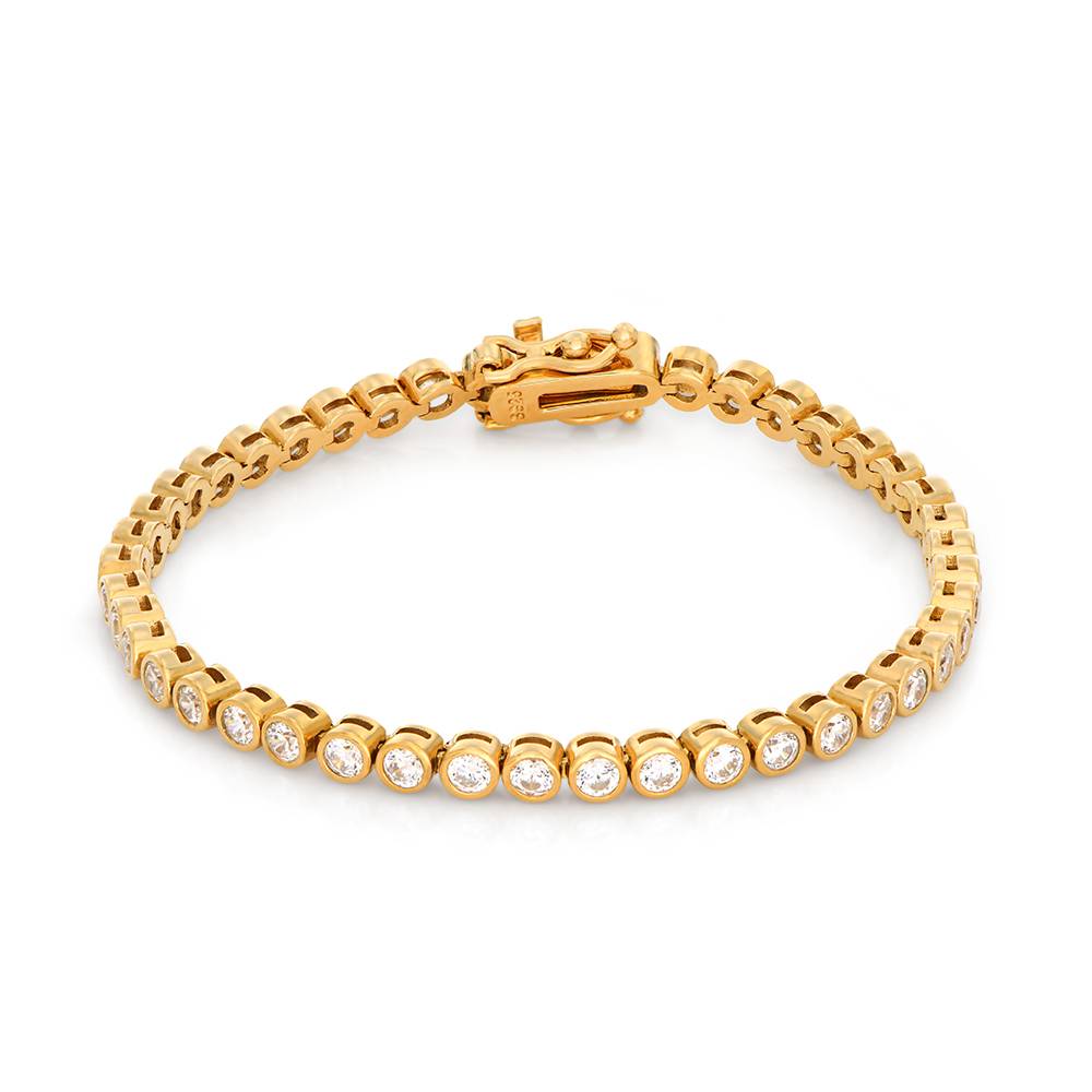Endless Grace Tennis Bracelet in Vermeil with Round Cubic Zirconia-2 Endless Grace Tennis Bracelet in Vermeil with Round Cubic Zirconia-2 product photo