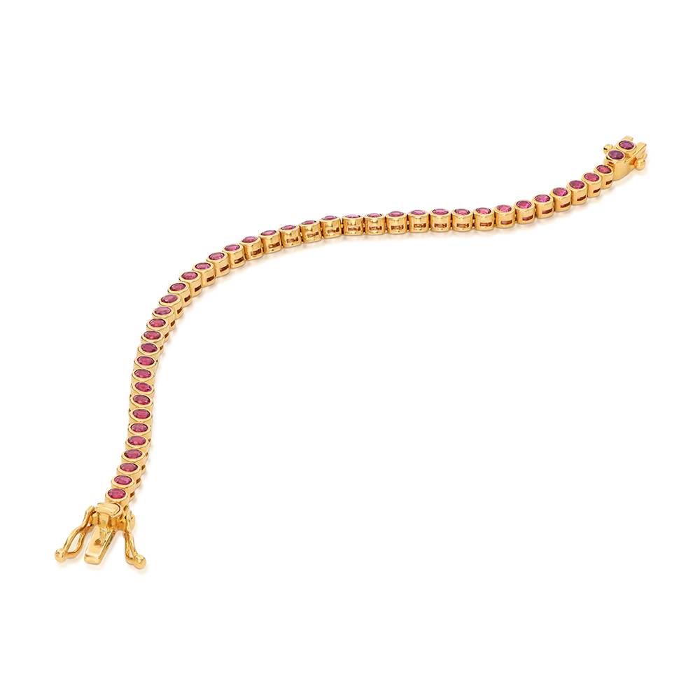 Endless Grace Tennis Bracelet in Vermeil with Round Red Cubic Zirconia-1 Endless Grace Tennis Bracelet in Vermeil with Round Red Cubic Zirconia-1 product photo