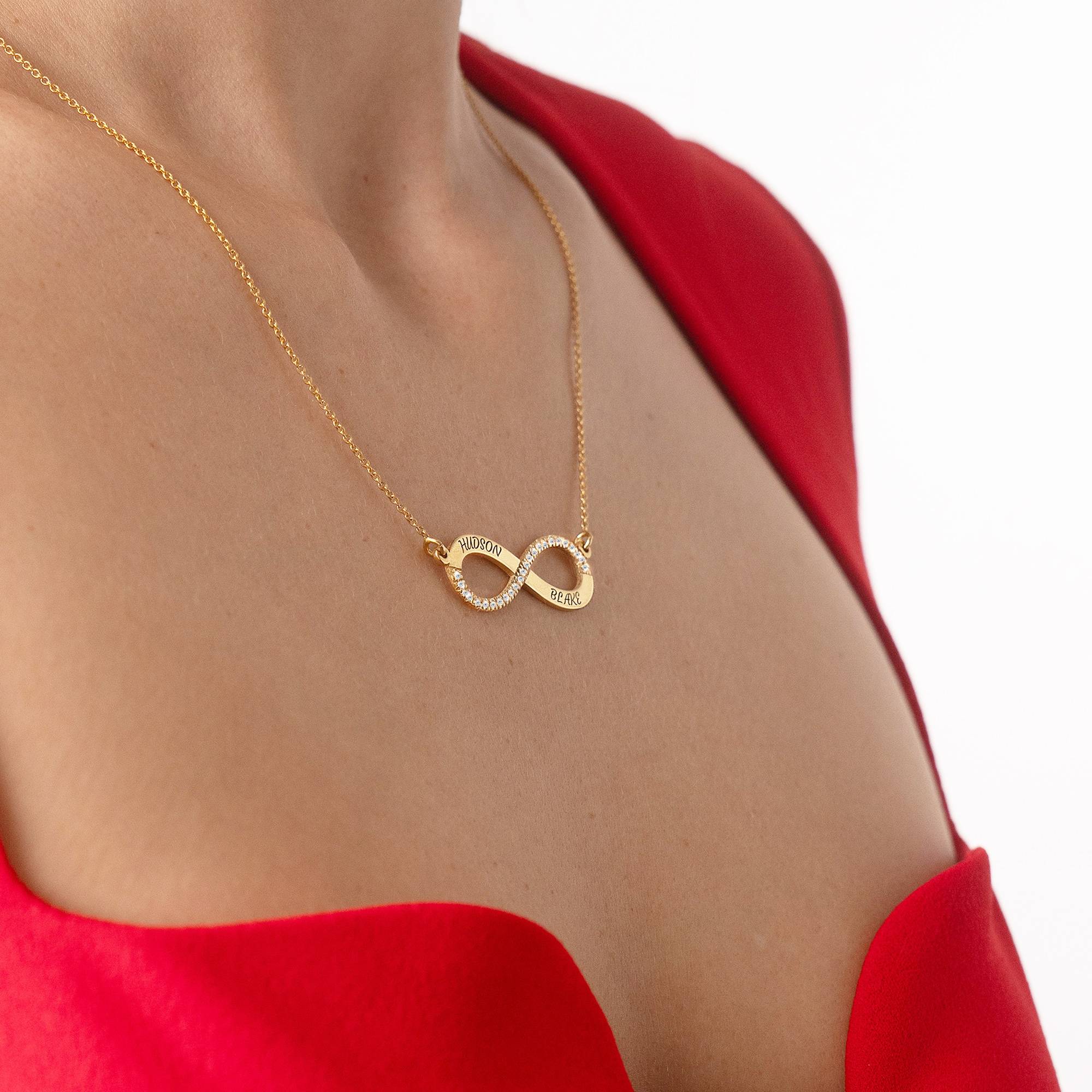 Endless Love Infinity Necklace with 0.23CT Diamonds in Gold Vermeil — free download