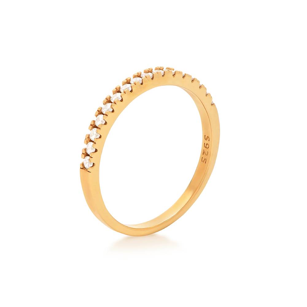 Eternal Classic Tennis Ring in Vermeil with Cubic Zirconia-1 Eternal Classic Tennis Ring in Vermeil with Cubic Zirconia-1 product photo