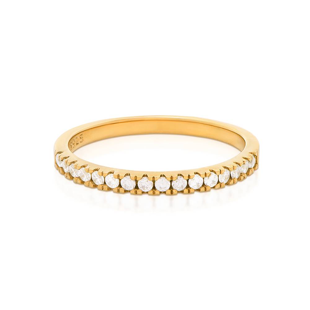 Eternal Classic Tennis Ring in Vermeil with Cubic Zirconia-2 Eternal Classic Tennis Ring in Vermeil with Cubic Zirconia-2 product photo