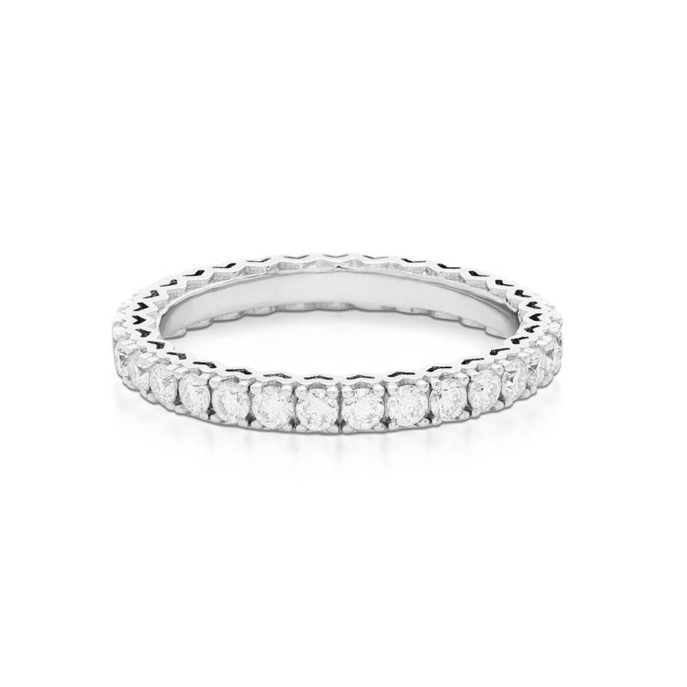 Eternal Shine Tennis Ring in Silver with Cubic Zirconia