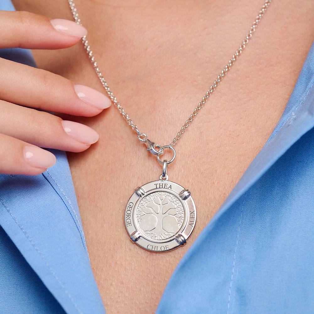 Family Roots Personalized Name Necklace 925 Sterling Silver-4 product photo