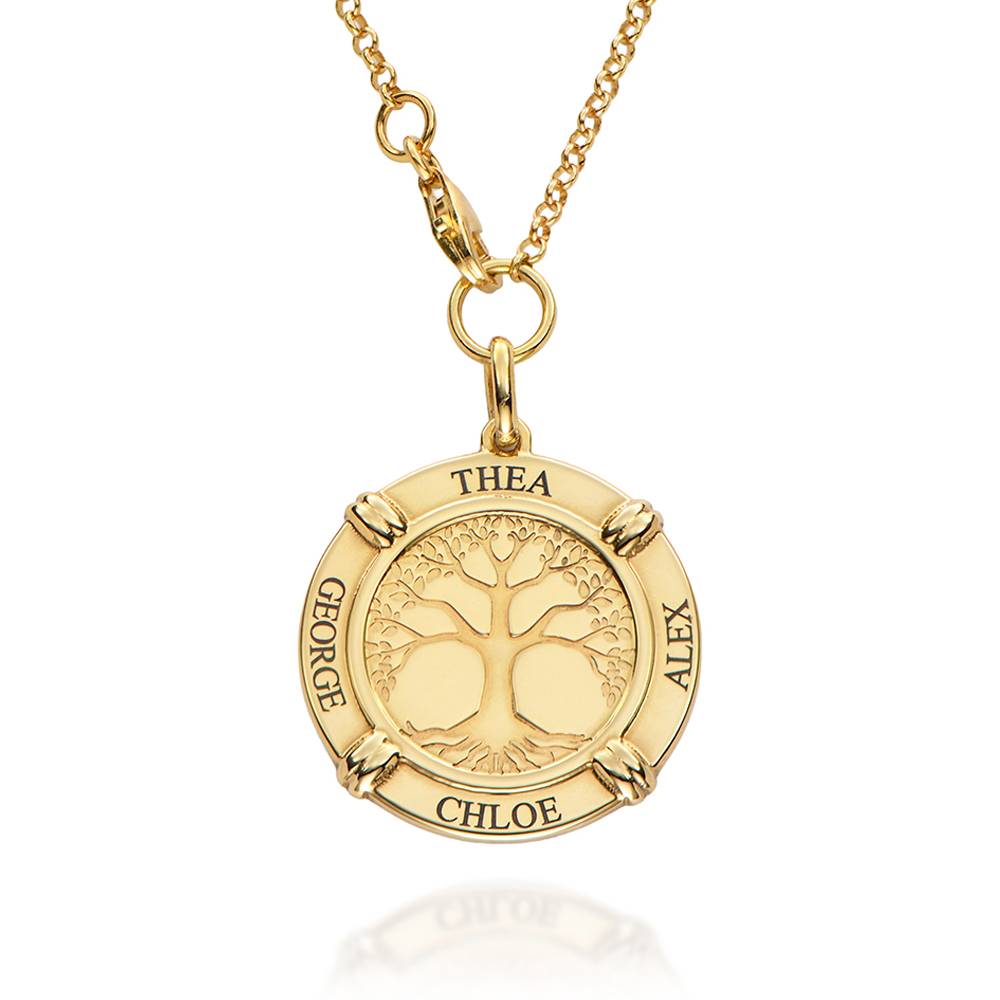 Family Roots Personalized Name Necklace in 18K Gold Plating-3 product photo
