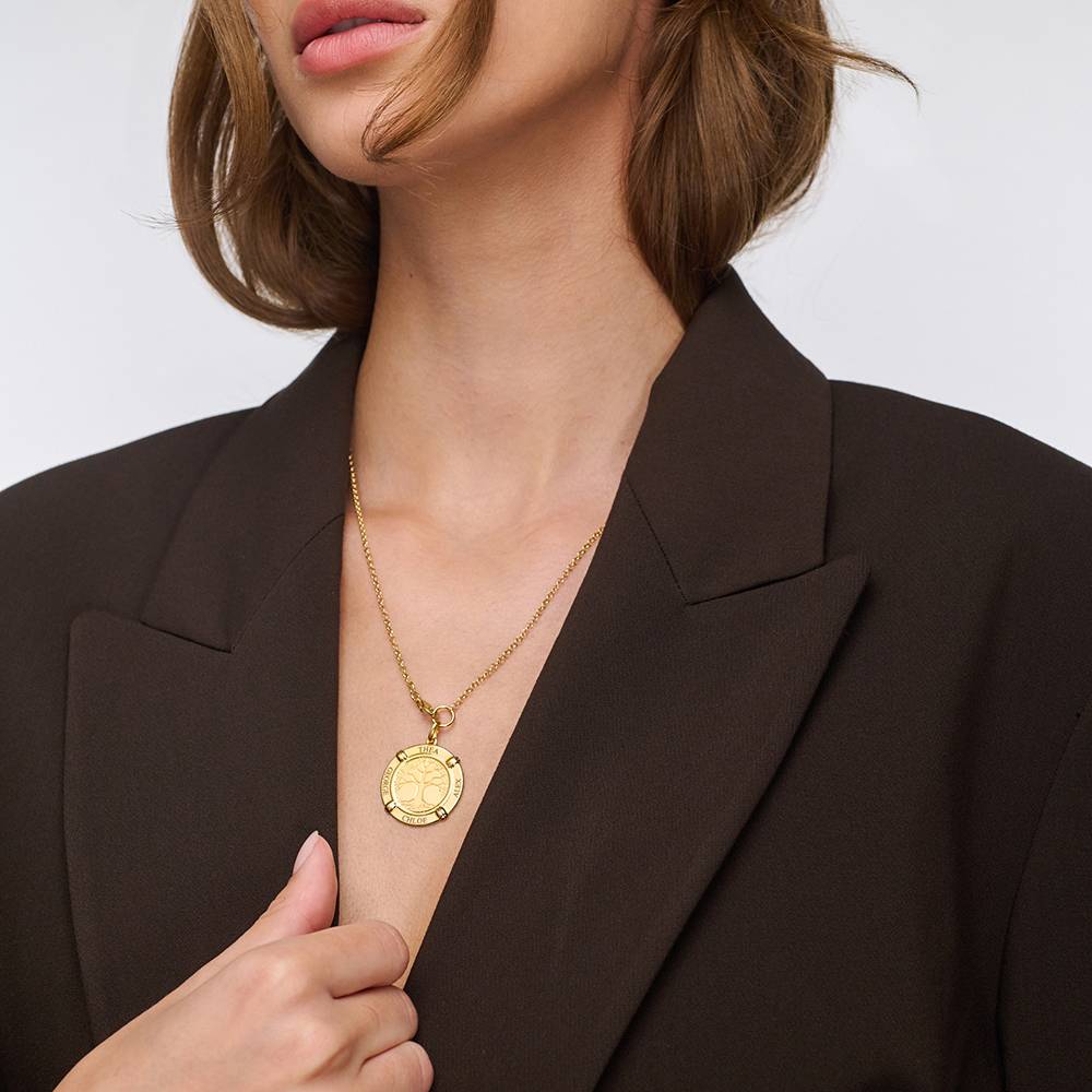 Family Roots Personalized Name Necklace in 18K Gold Plating-2 product photo