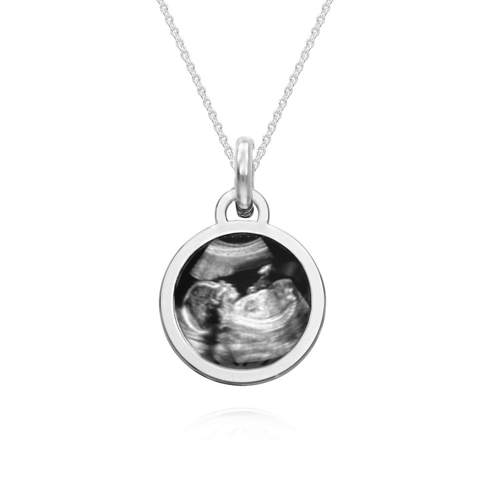 Floret Photo Pendant Necklace in Sterling Silver