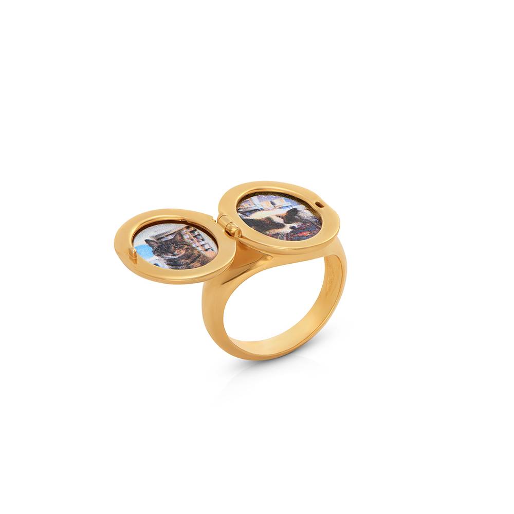 Forever Yours Initial Pinky Ring in gold finish-4 Forever Yours Initial Pinky Ring in gold finish-4 product photo